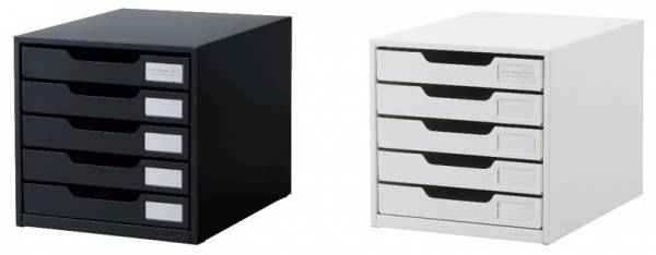 レターケース5段　（左から）黒、白