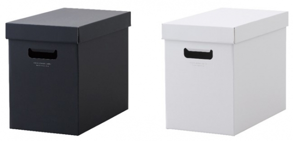 ストックボックス　（左から）黒、白