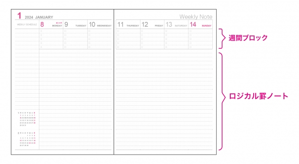 「ロジカルダイアリー　週間ノートタイプ　A5」