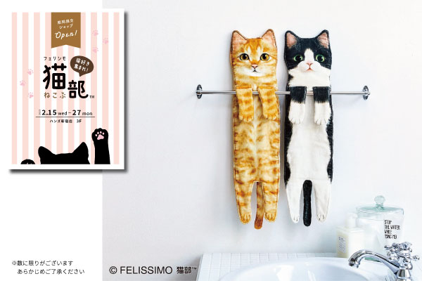 商品一例：こんなに伸びるの!？なが～い猫タオルの会　各2,530円