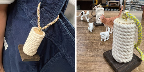 【ワ―クショップ】「猫の爪とぎチャームをつくろう」
