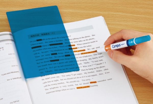文字が読みやすいオレンジマーカー