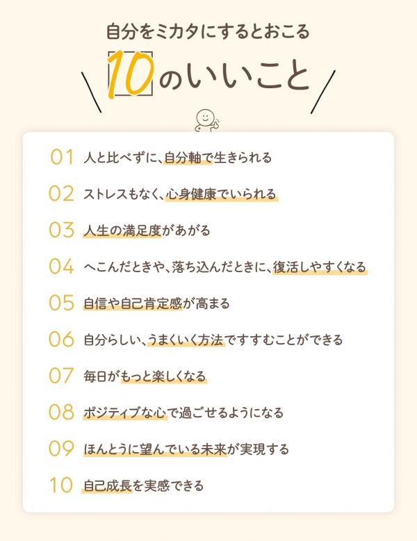 自分をミカタにすると人生におこる１０のいいこと