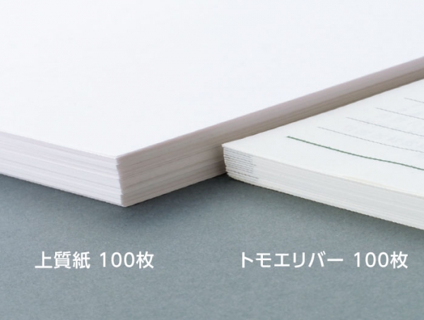 紙厚が薄いトモエリバーを使用