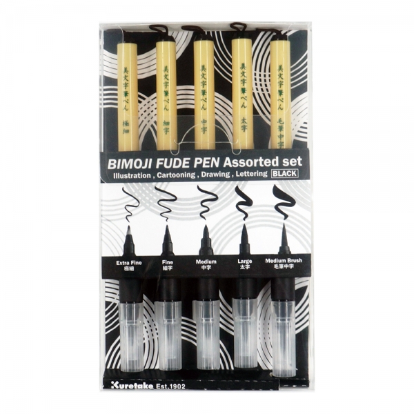 BIMOJI FUDE PEN Assorted set／5本セット