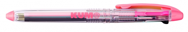KUM 3-color ボールペン　ピンク