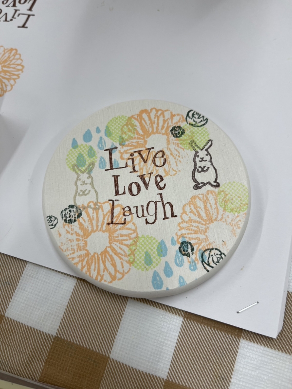  スタンプでオリジナルコースター作り