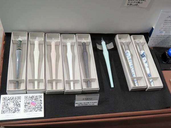 銀彩手描き・色軸「ガラスペン」　有田文翔窯