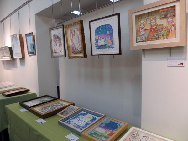 消しゴムはんこ作家さんの作品展示　