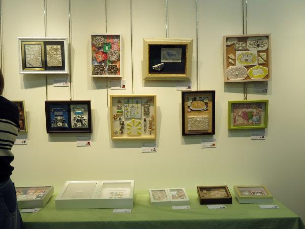 消しゴムはんこ作家さんの作品展示　